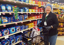 Women shopping for groceries at local store.